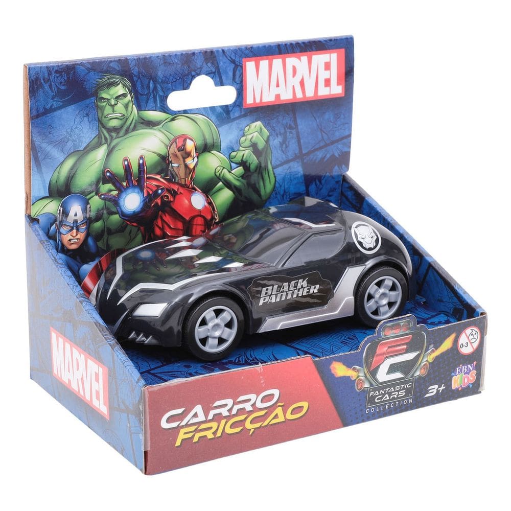 Carrinho - Pantera Negra De Friccao Fantastic Marvel OFFICIAL BRAND COMPA
