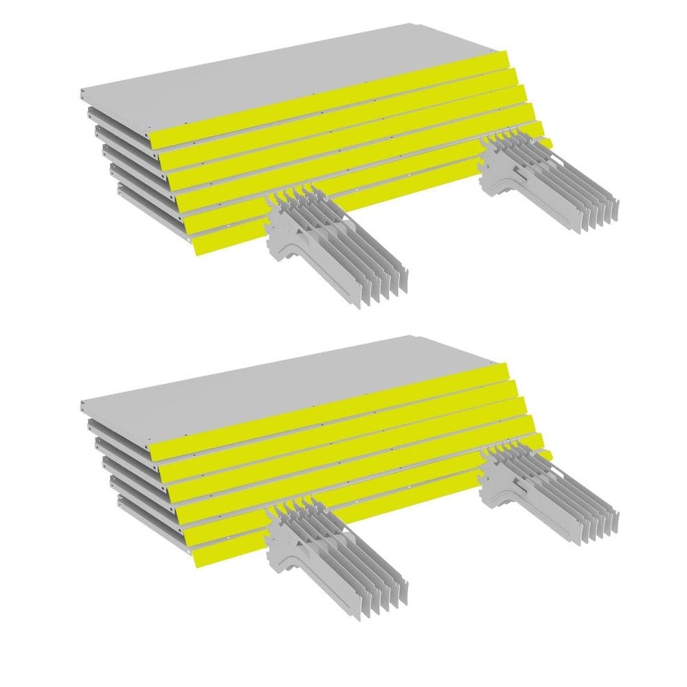 Kit 12 Bandejas Gondola Ponta FIT 40 Branco 12X 30x78 Pe Ama