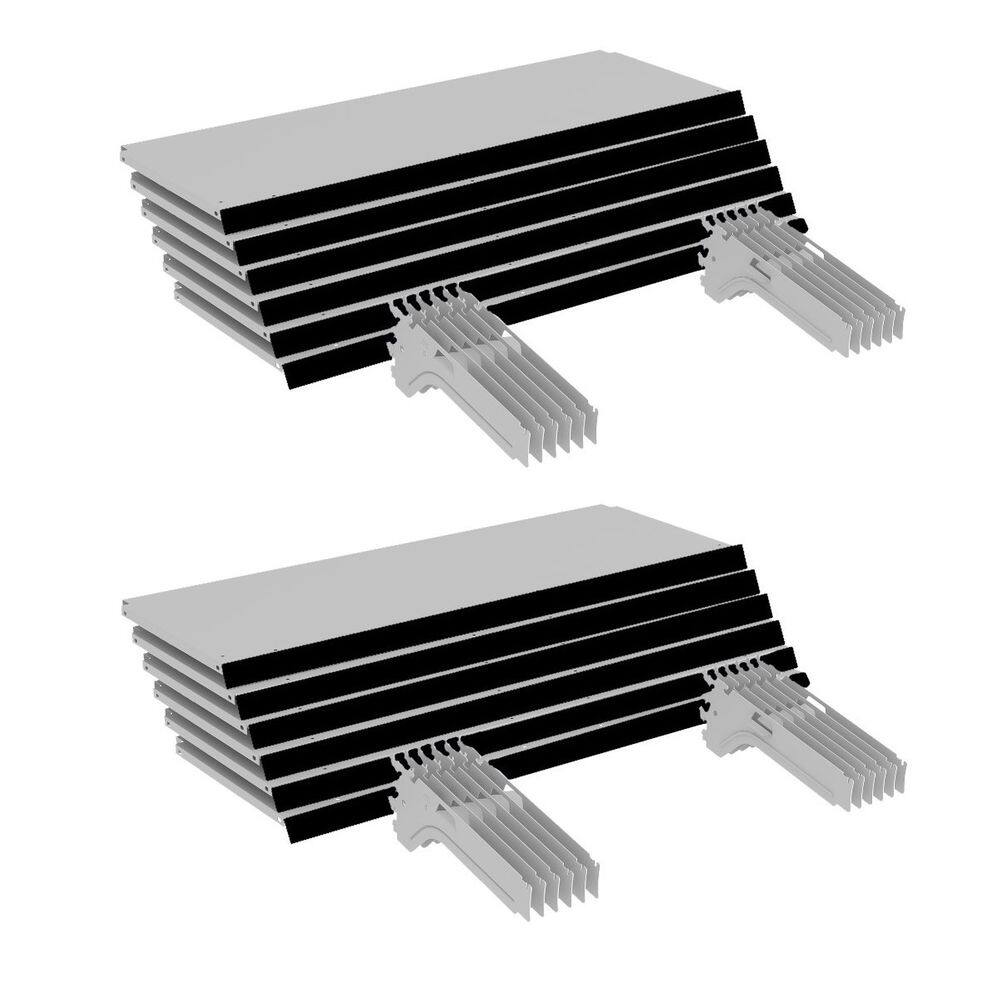 Kit 12 Bandejas Gondola Ponta FIT 40 Branco 12X 30x78 Pe Pre