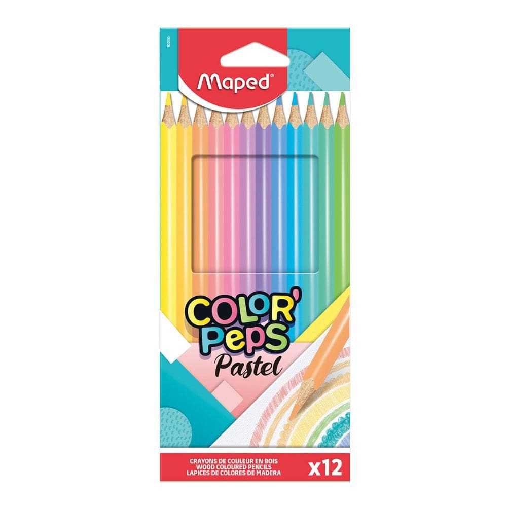 Lápis de cor Color`Peps Pastel 12 cores 832090ZV - Maped