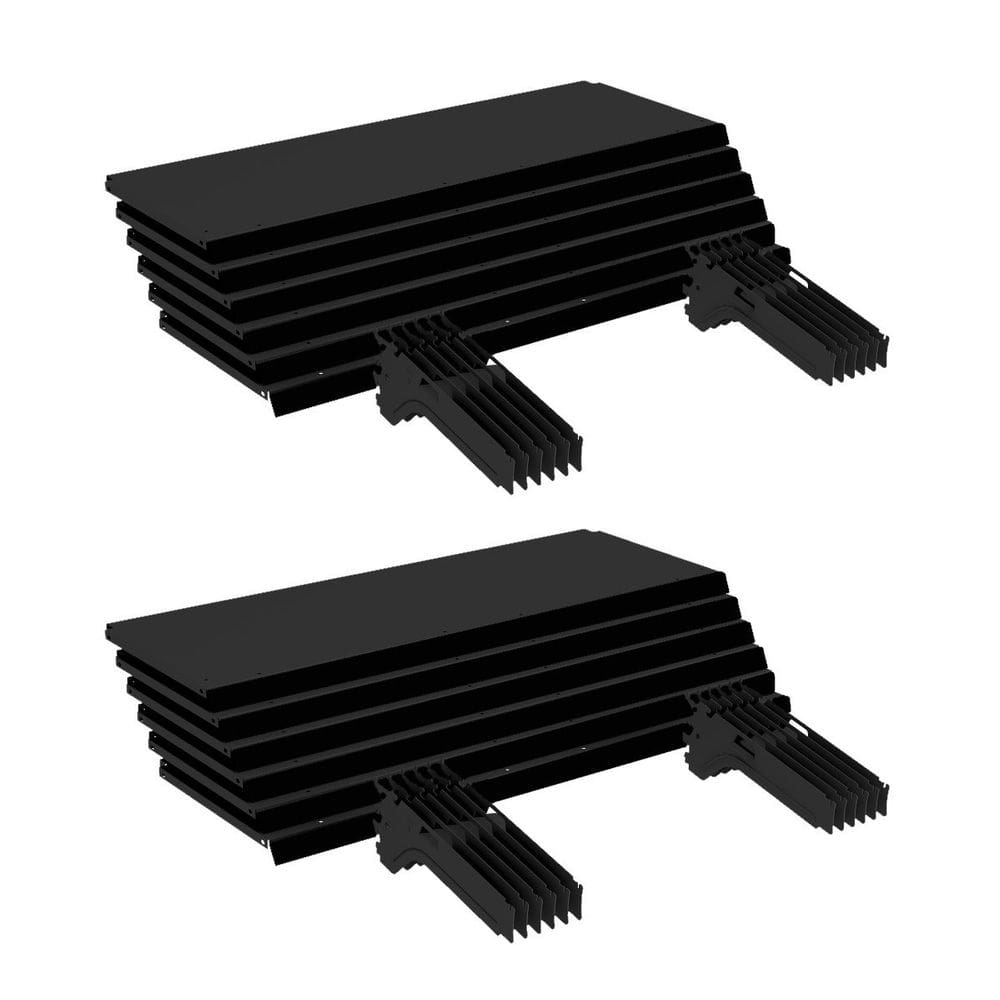 Kit 12 Bandejas Gondola Ponta FIT 40 Preto 12X 30x78 Pe Pret