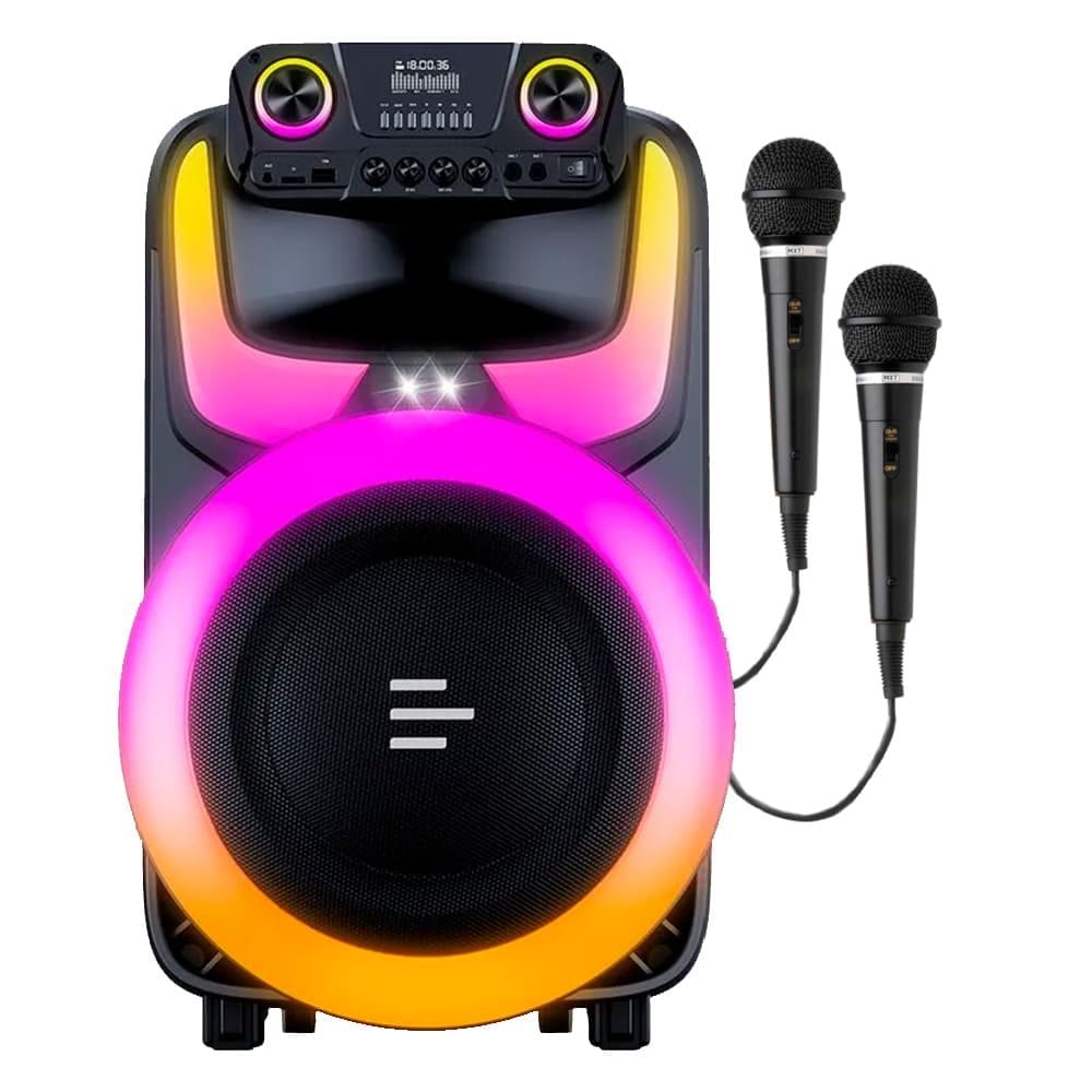 Caixa de Som Pulse Burst 2 SP408 Com Bateria 12” pol Radio FM 600W-2 Mic