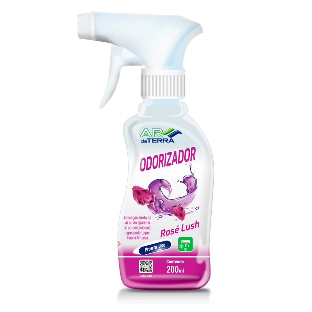 Aromatizador e Odorizador para Ar Condicionado e Ambiente Ar da Terra 200 ml Rosé Lush
