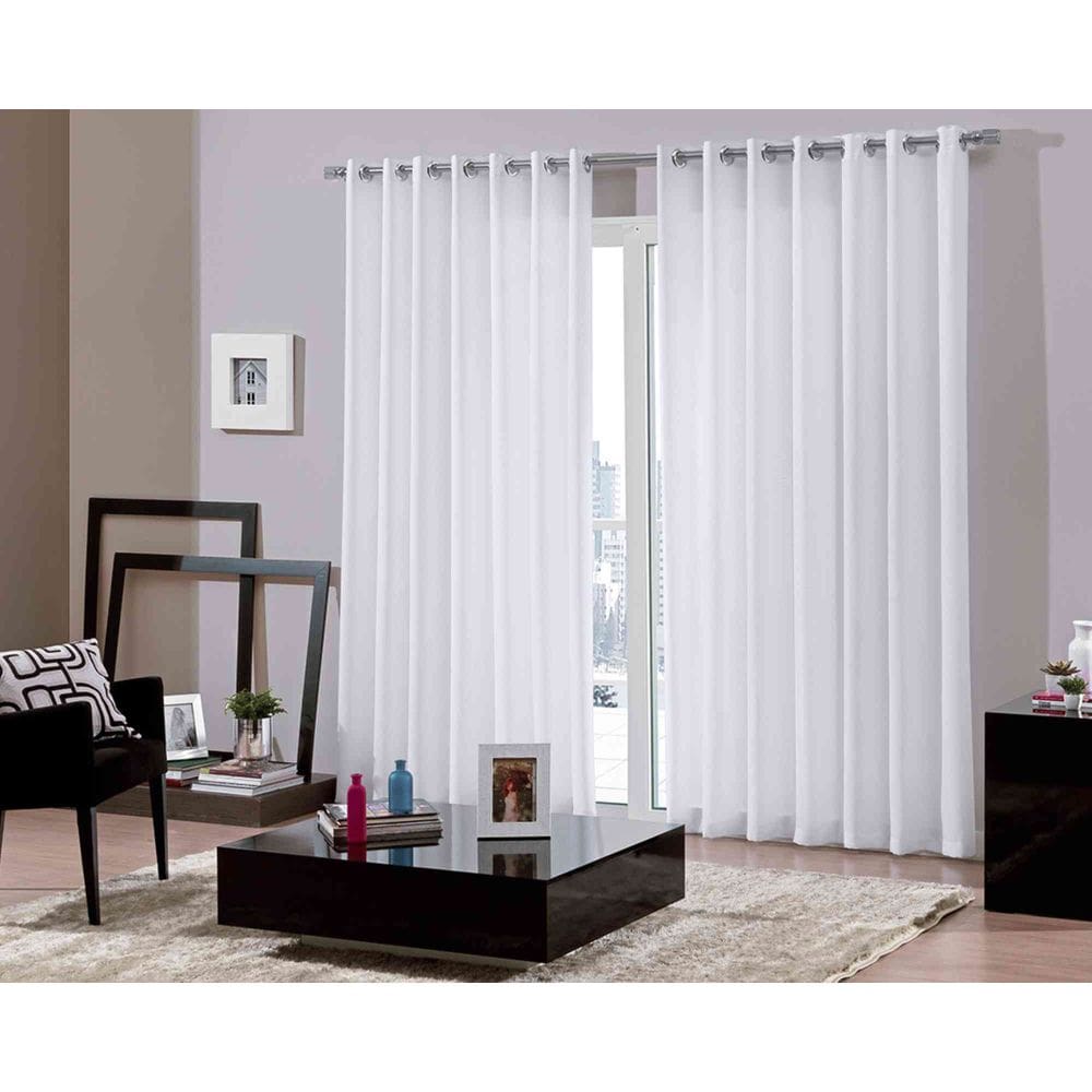 Cortina Duo 4,20 x 2,50 m Bellini Branco Bella Janela