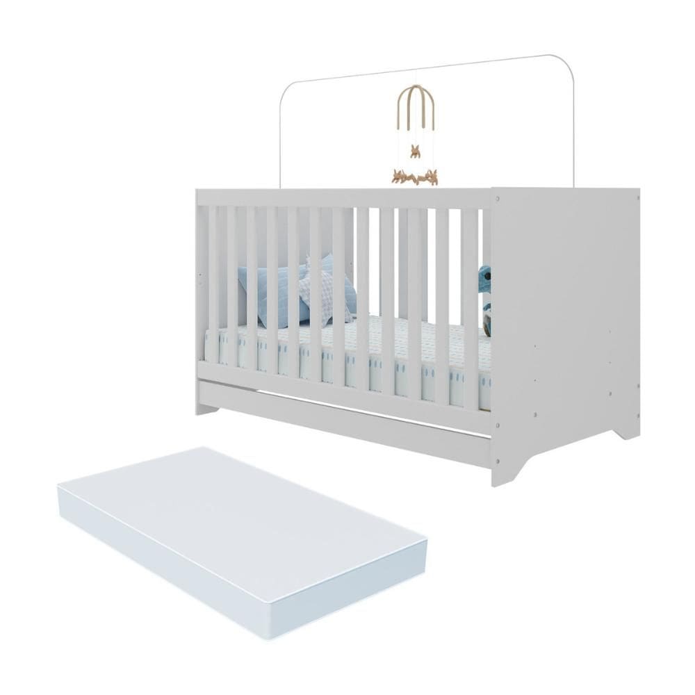 Berço Americano 3 em 1 com Colchão Incluso Multimóveis MP0527PA