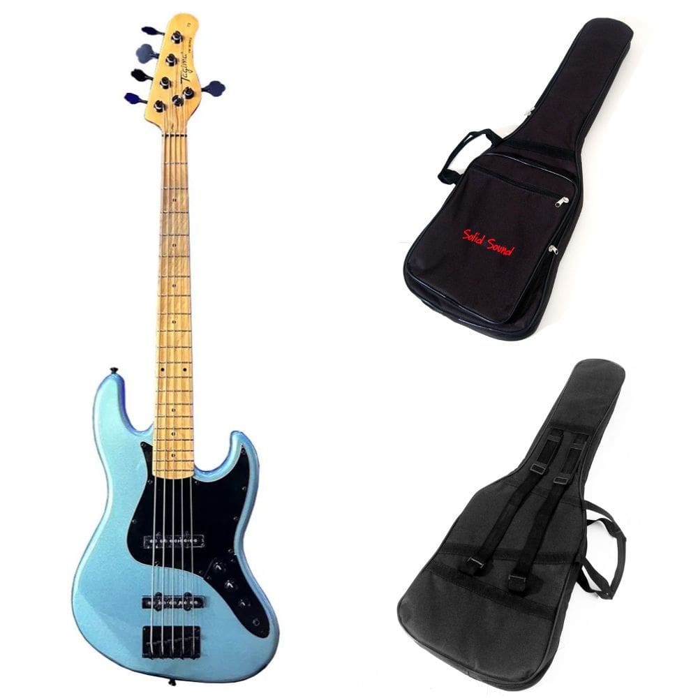 Kit Contrabaixo Tagima Woodstock TW73 5 Cordas LPB + Capa