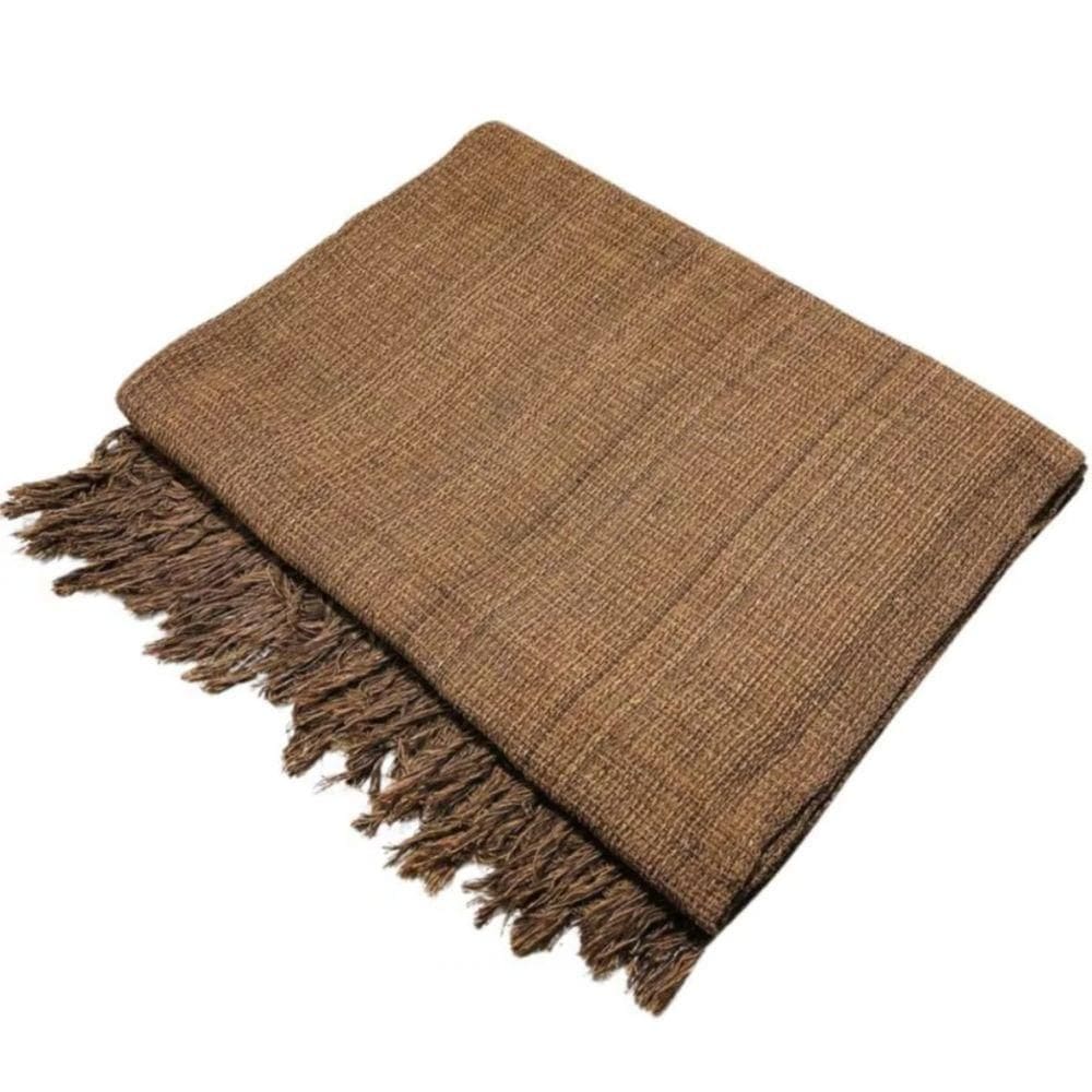 Manta Grande Para Sofá 1,70x2,20 Capa De Sofa Decorativa E Protetora 100% Algodão Marrom Mesclado
