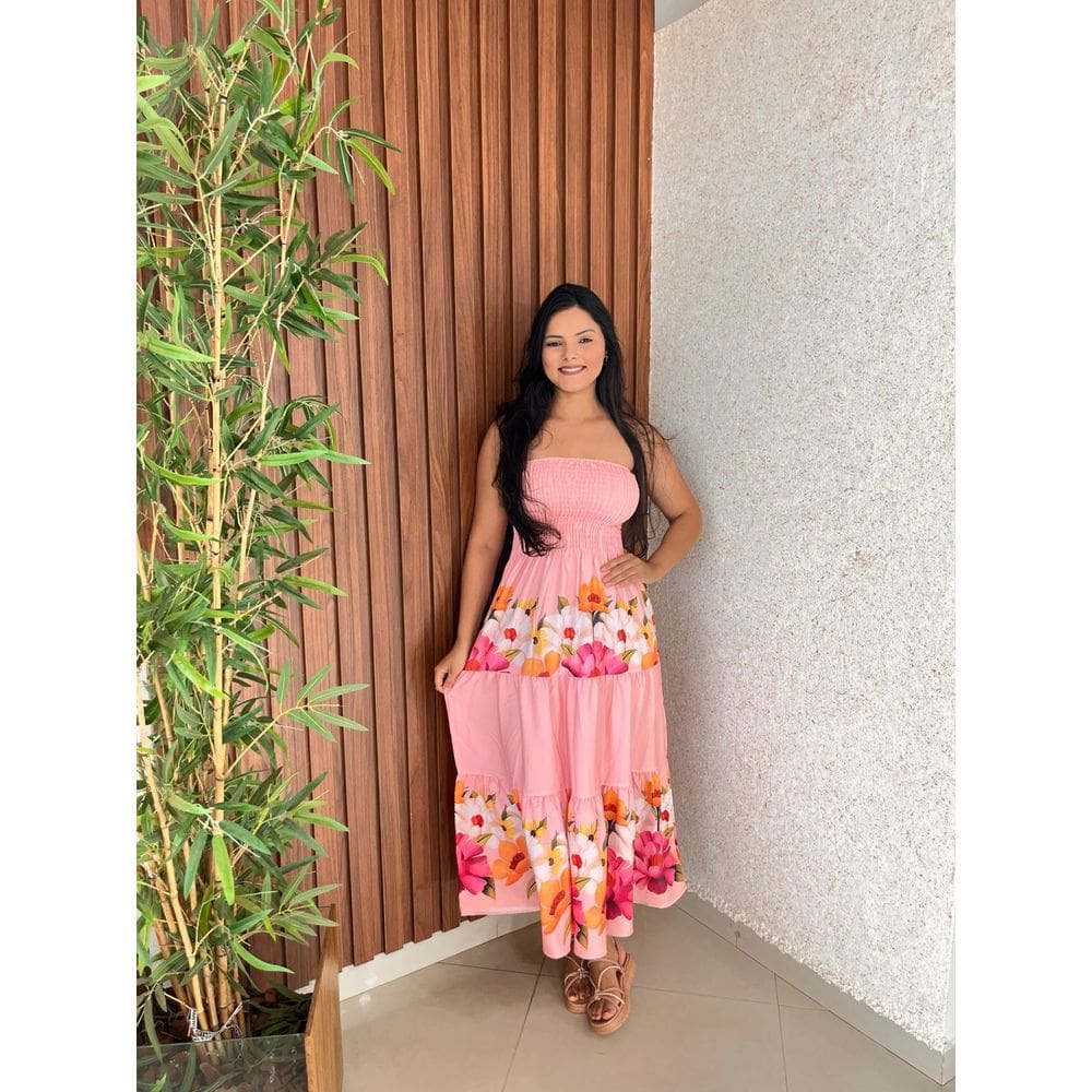 Vestido Tomara Que Caia Estampado Latex No Busto Crisconf