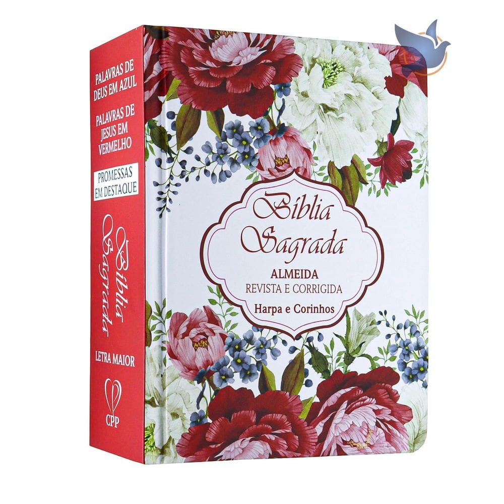 Bíblia Sagrada Pequena Arc Harpa Capa Dura Arranjos Flores