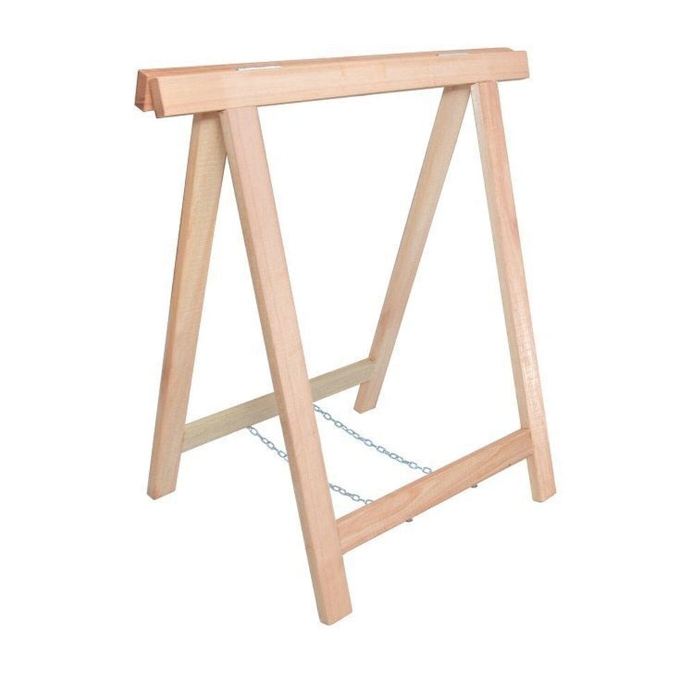 Kit 2 Unidades Cavalete para Mesa de Escritório Reforçado Madeira do Brasil Vermelho