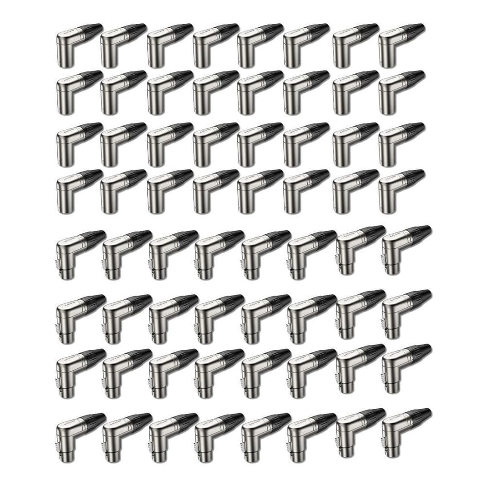 Kit 32 Plug Xlr 90º Macho + 32 Fêmea 3 Vias Robusto Roxtone