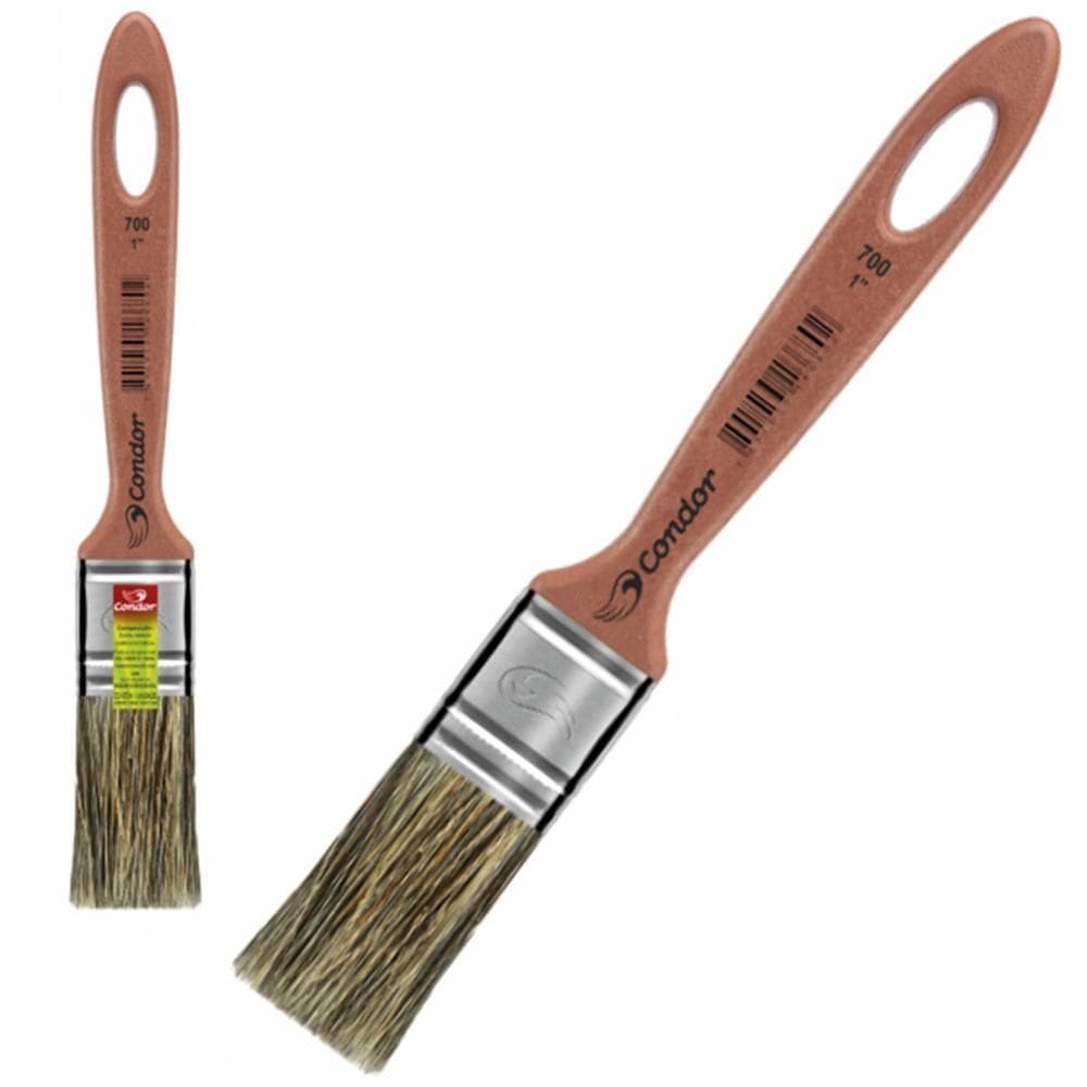 Pincel / Trincha Para Pintura Cabo Plastico Cerdas Mista 1``