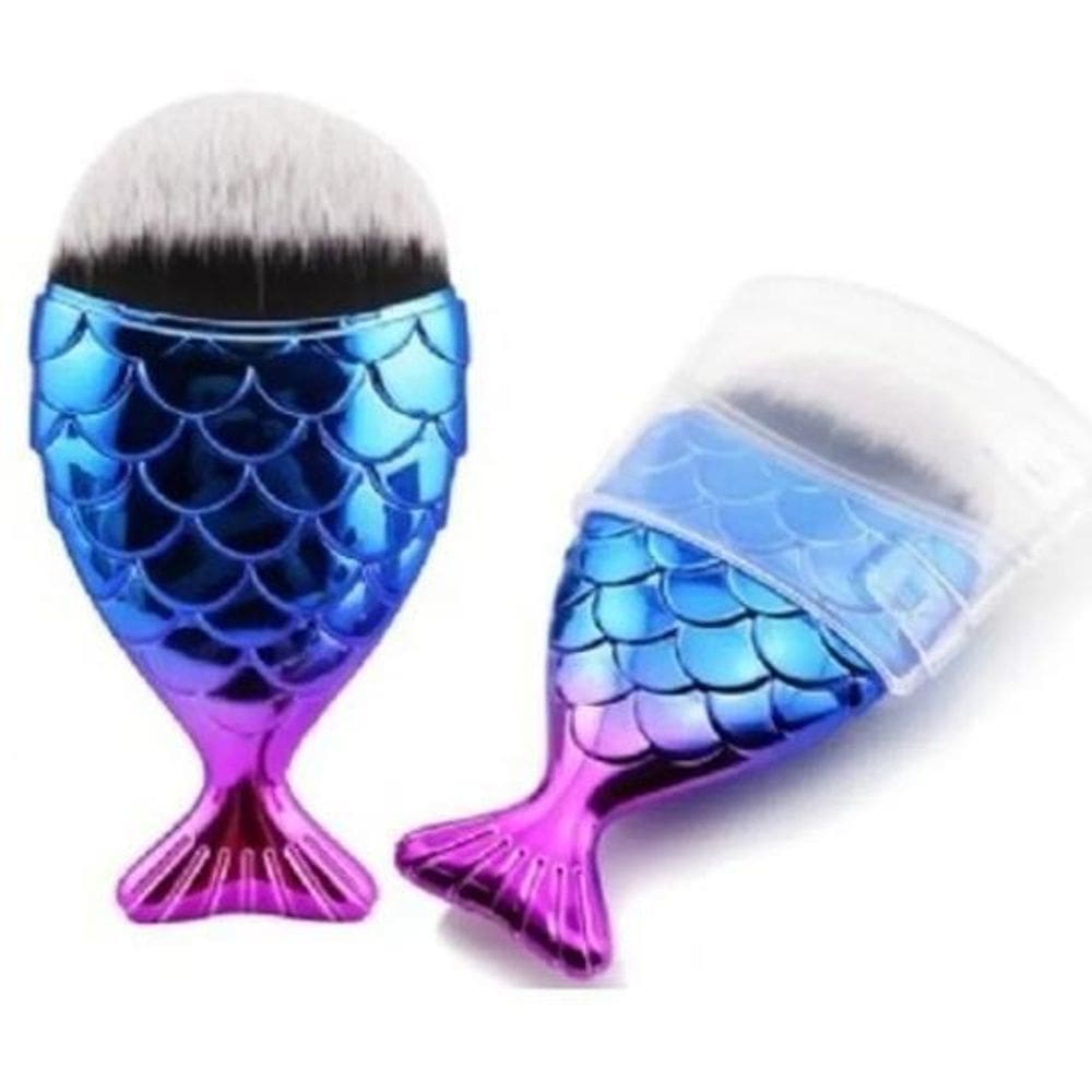 Pincéis Maquiagem Pincel Sereia Peixe Contorno Rosa
