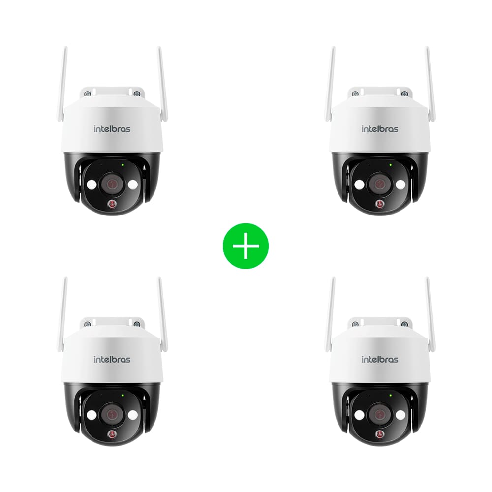 Kit Câmera Inteligente IM7+3MP Branca Intelbras - 4 unidades
