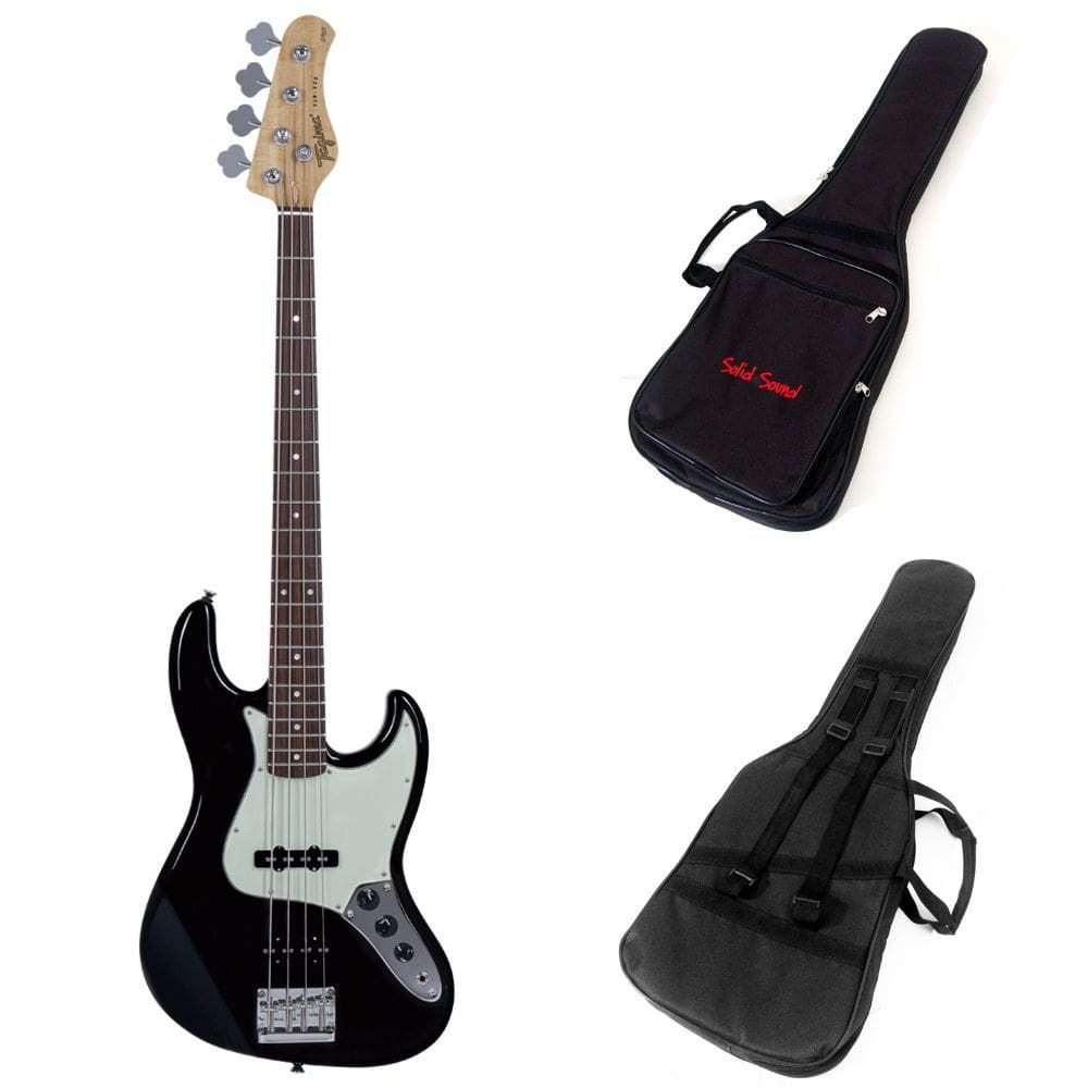 Kit Contrabaixo Tagima TJB-435 Preto 4 Cordas Jazz Bass + Capa