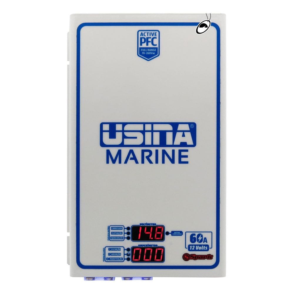 Fonte Náutico Carregador De Bateria Usina Marine 12V 60A PFC