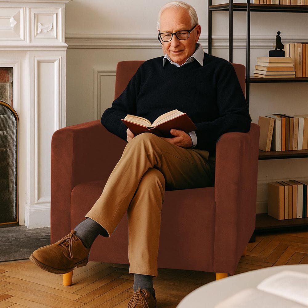 Poltrona Decorativa Sala Ou Escritorio Estela TerraCota