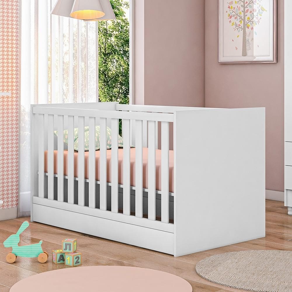 Berço Mini Cama Aurora Grades Laterias Branco
