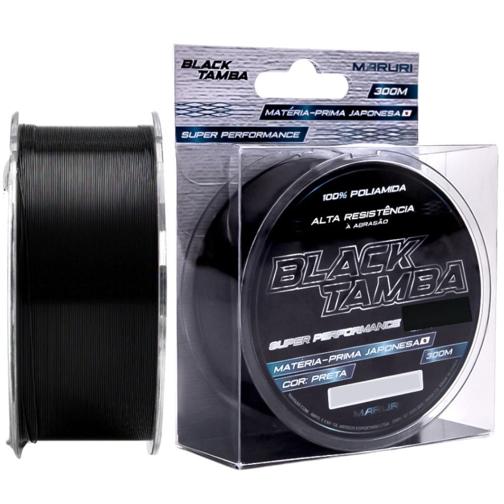 Linha Monofilamento Maruri Black Tamba 0,43mm 300m Preta
