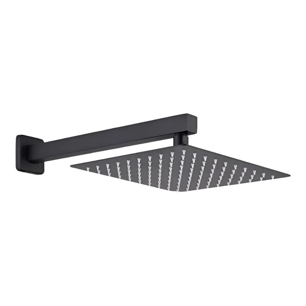 Chuveiro Ducha Quadrado Black 25x25cm Braço 30cm Maxforte