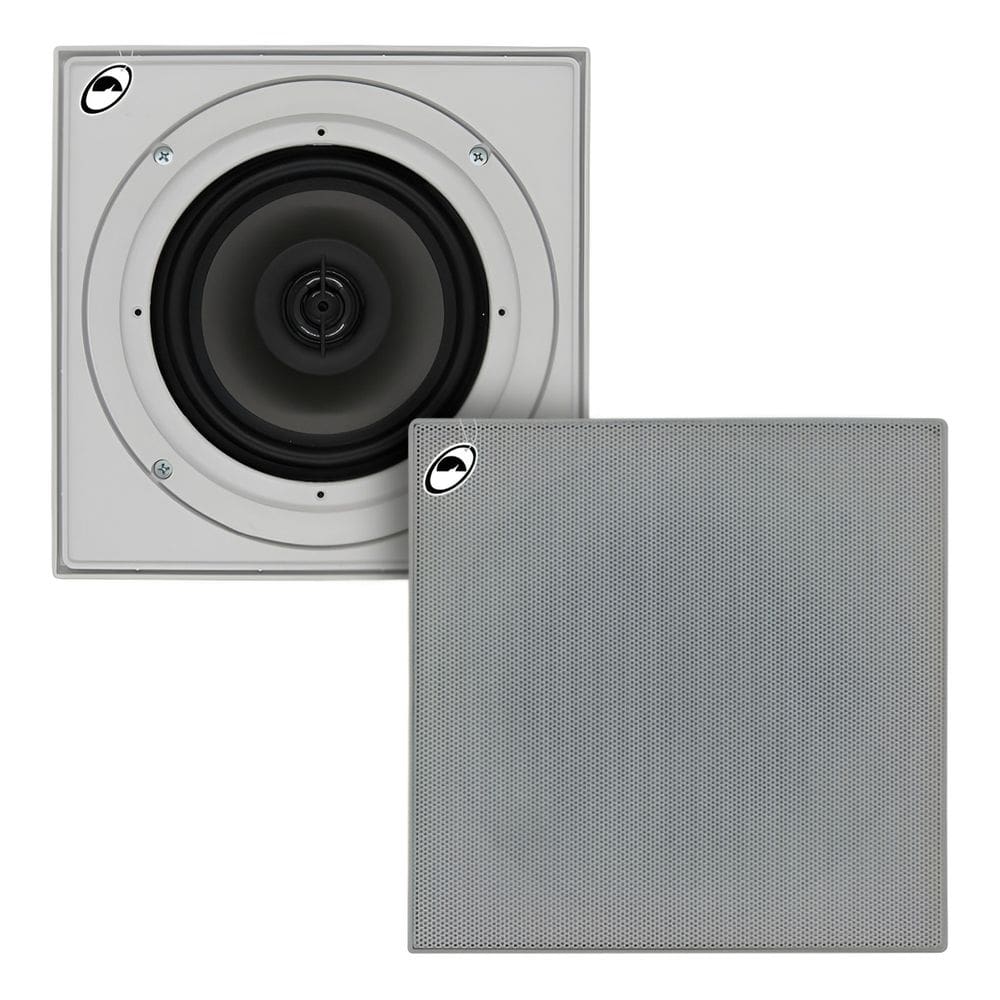Arandela Teto Quadrada Ceiling Kazaudio Coaxial C6CQ-W 6,5” 120W RMS 8 Ohms By Hurricane