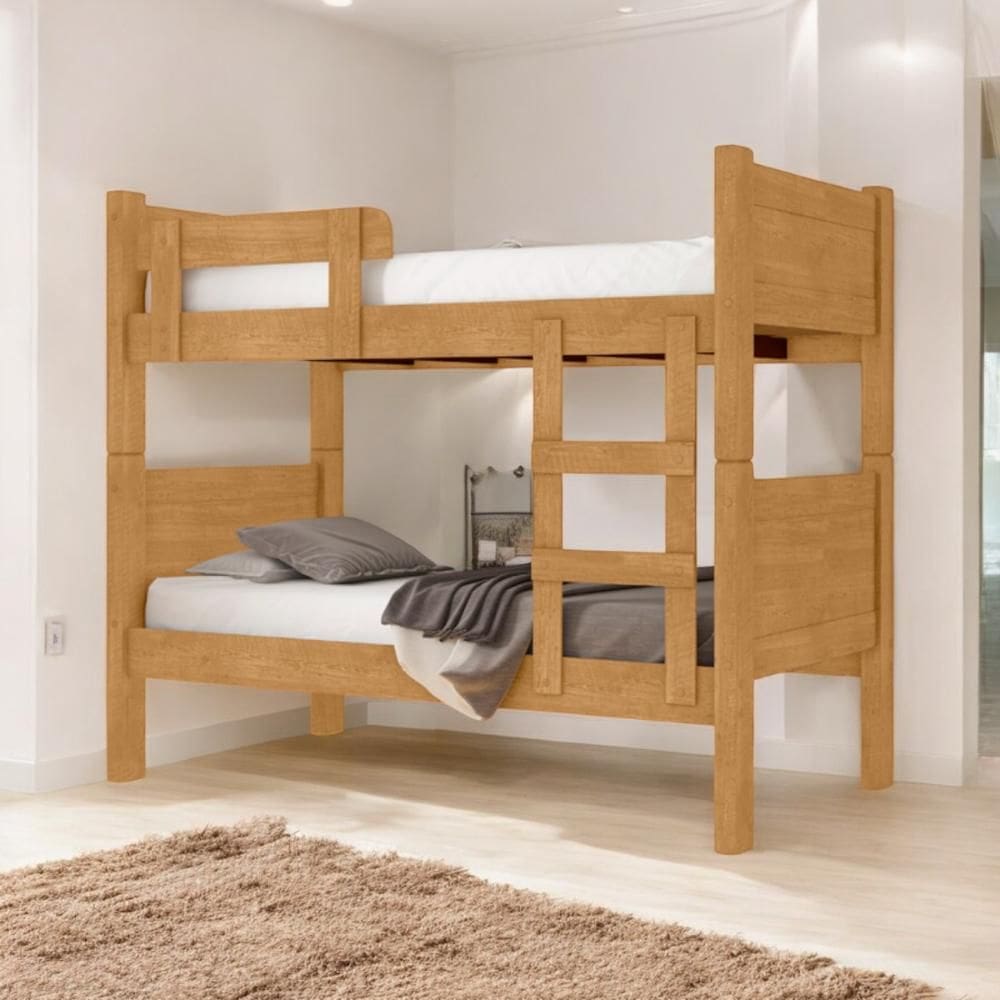 Beliche Solteiro Maria Eduarda Naturalle com 02 Colchões