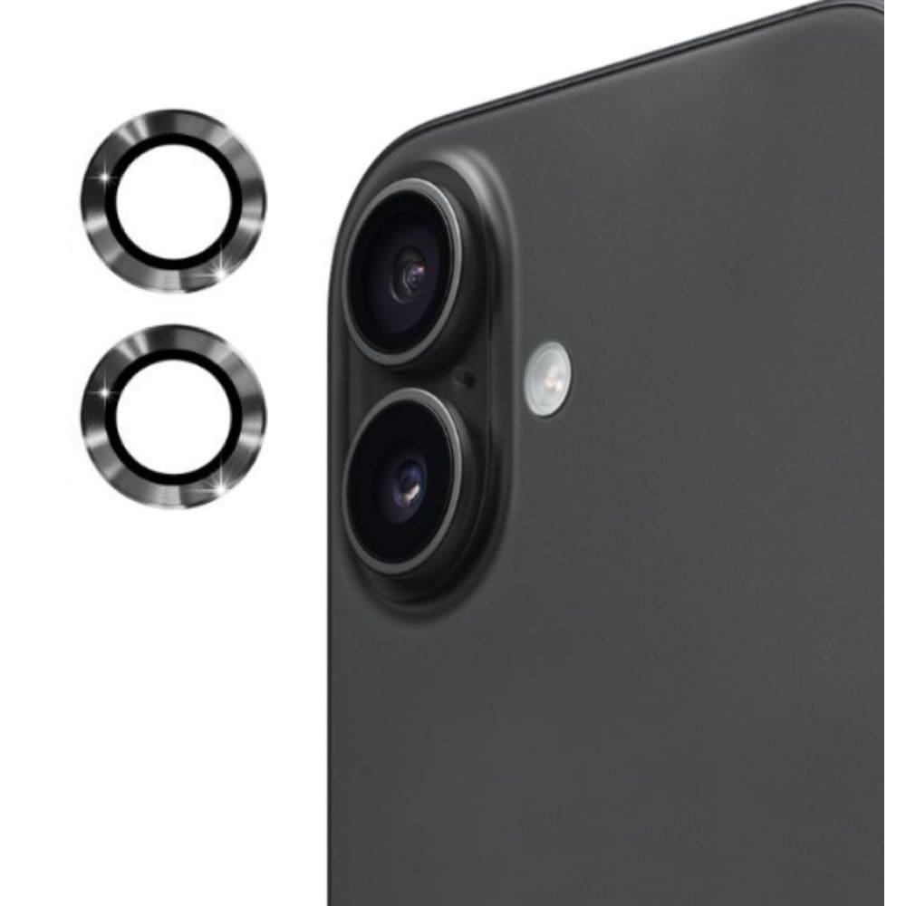 Película (Kit 02 Pçs) da Lente Câmera Lisa / Strass Para IPphone 17 Normal