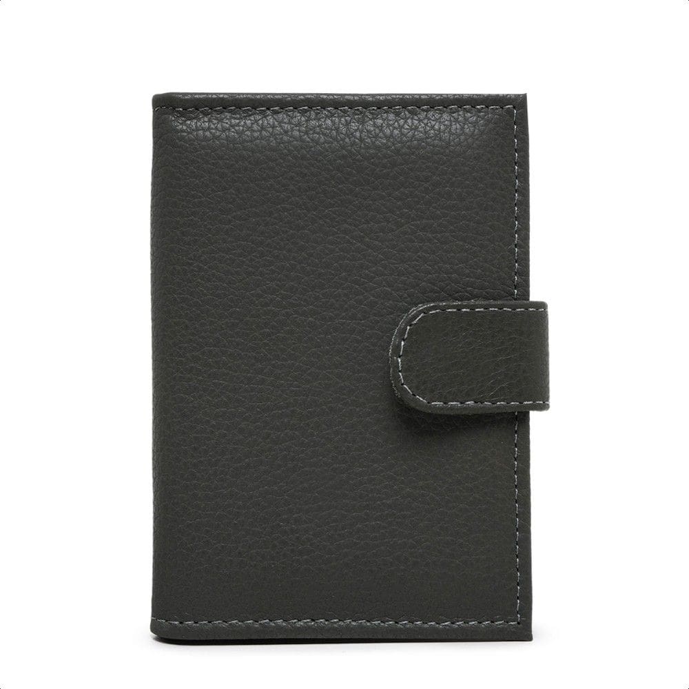 Carteira Feminina Em Couro Fechamento Botão de Pressão Porta Cartão Cédulas Cabe CNH RG Clássica