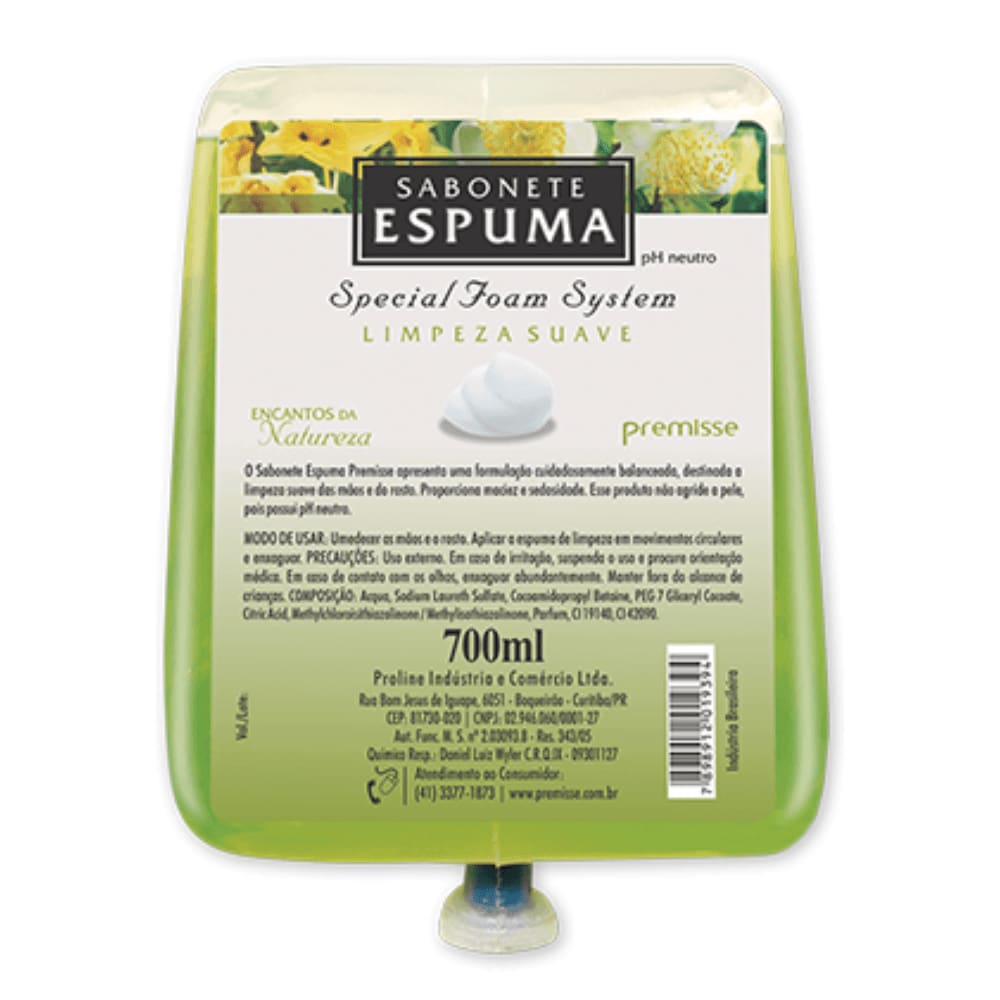 Sabonete Espuma Encantos da Natureza com 700ml Premisse