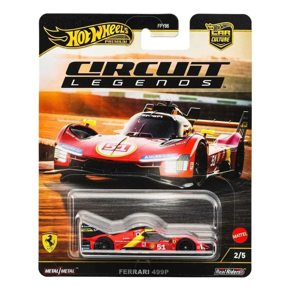 HotWheels Premium - Ferrari 499P - Circuit Legends MATTEL