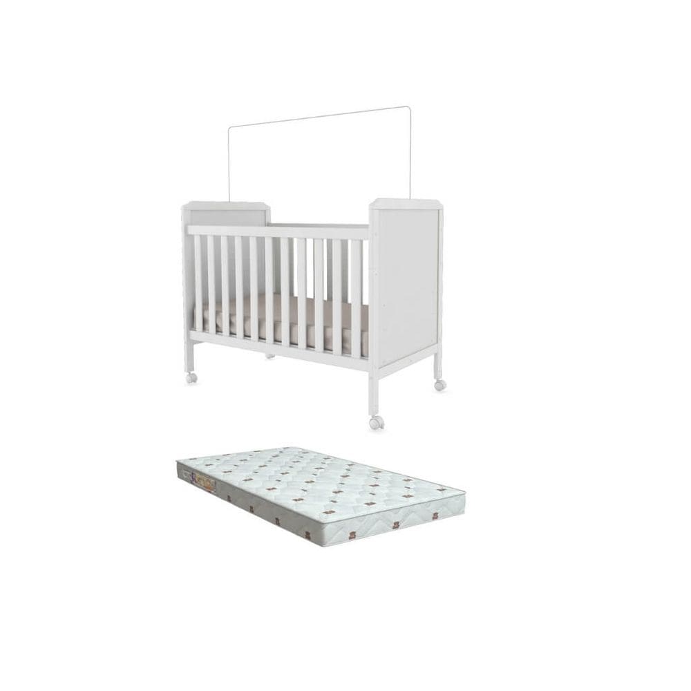 Berço Moveis Peroba Cloe Americano 3X1 MDF + Colchão