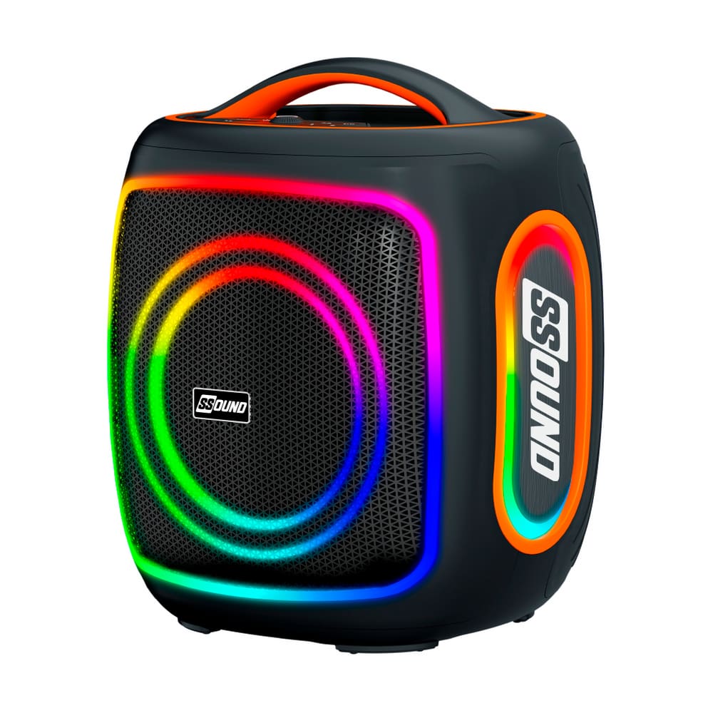 Caixa de Som Ssound Pump Cubo Portatil Preto LED Bluetooth TWS - 420