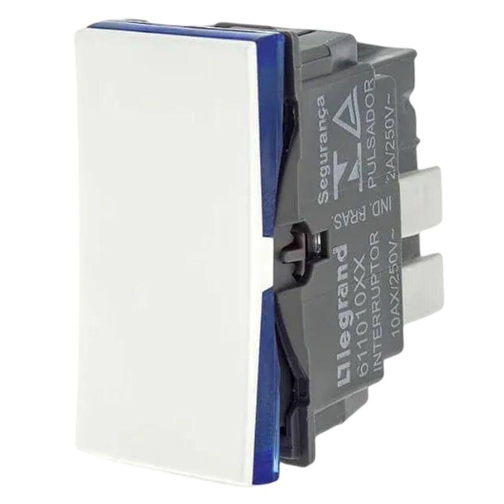 Interruptor Simples De 10 Ampères 250 Volts Automático 1m Branco - 611010bc - Pial Plus