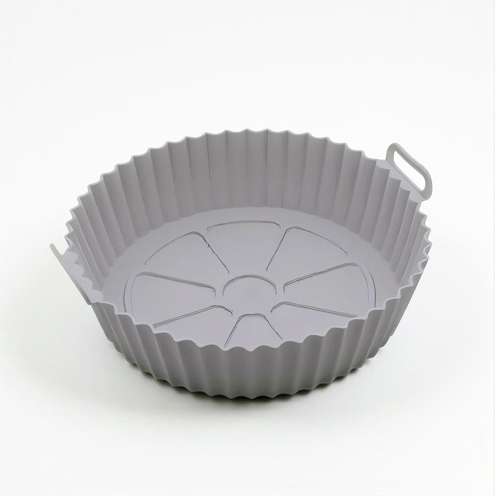 Forma de Silicone Cinza 16x4,5cm Reutilizável Antiaderente para Airfryer e Forno