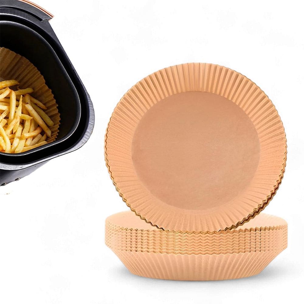 Forma de Papel para Airfryer Redonda 50 Unidades Descartável Antiaderente