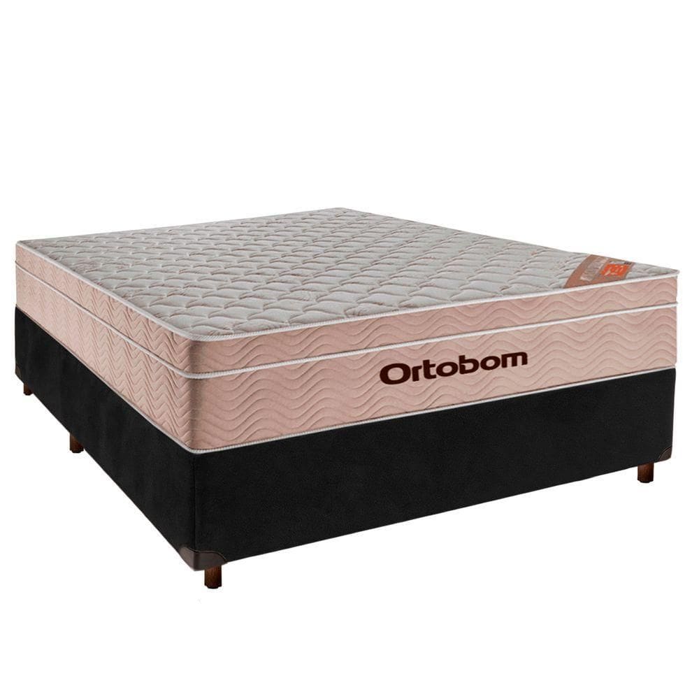 Cama Box + Colchão Casal Molas Ensacadas Airtech Ortobom