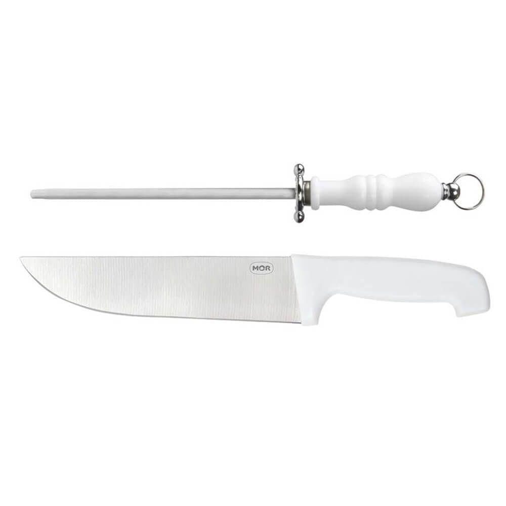 Conjunto Do Assador 2 Peças Faca E Chaira - 3345 - Mor Kit Faca E Chaira Mor 003345