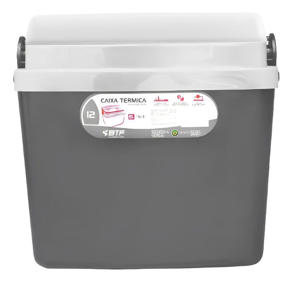Caixa Térmica De 12 Litros Cinza - Botafogo Caixa Térmica 12l Cinza Botafogo