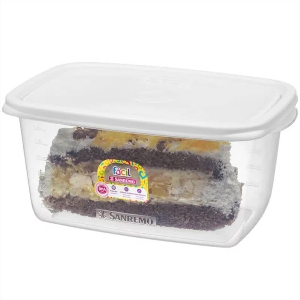 Pote Retangular Cores 1400ml - 185-6 - Sanremo Pote Retangular 1400ml Sanremo