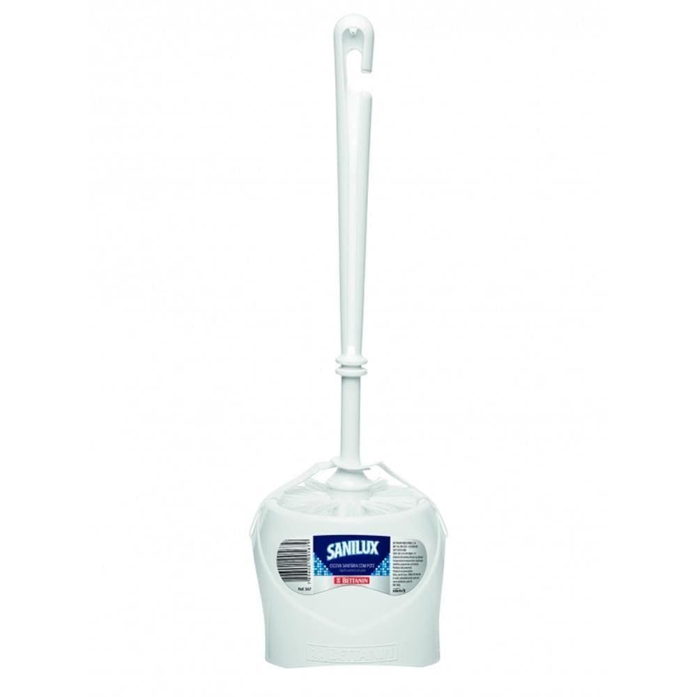 Escova Sanitária Sanilux Com Pote - 567 - Bettanin Escova Sanitaria Sanilux C-pote Bettanin 000567