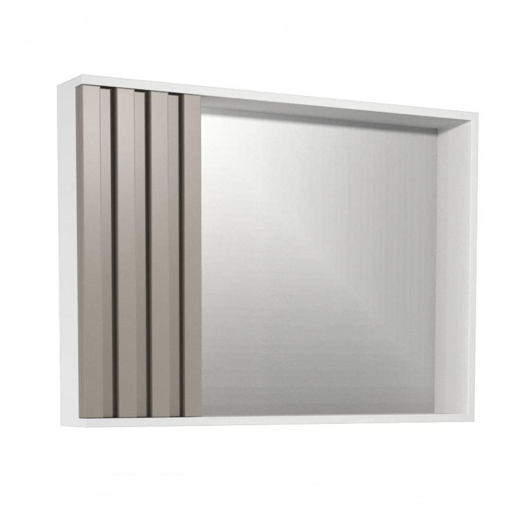 Espelheira Ripado 80 Cm Branco/santiago