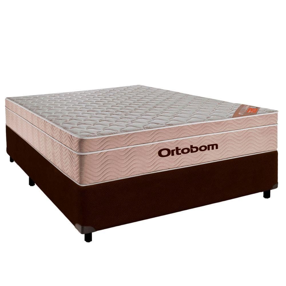 Cama Box + Colchão Casal Molas Ensacadas Airtech Ortobom