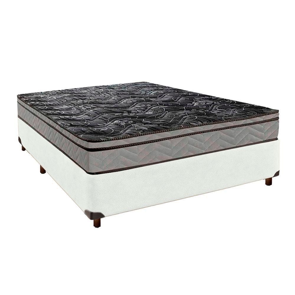 Colchão Casal D28 + Box Branco - Conforto Paropas