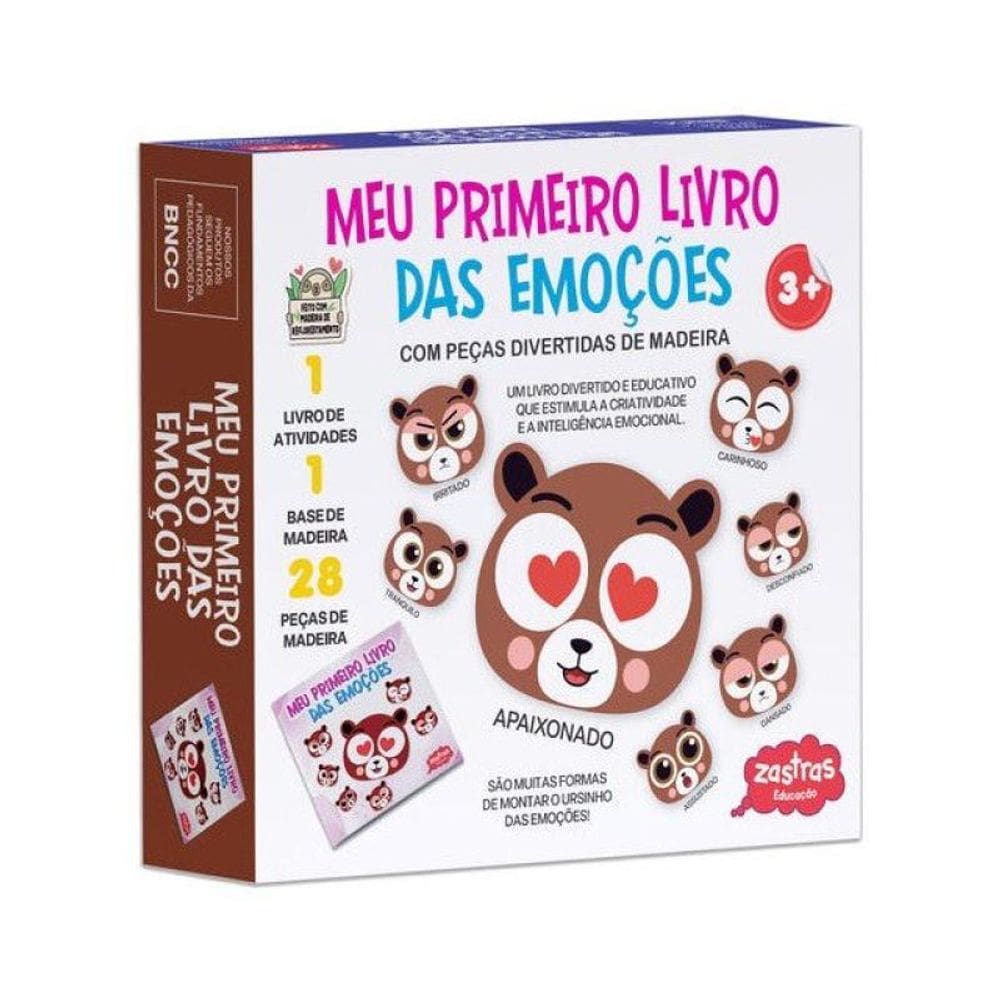 Meu Primeiro Livro Das Emoções Com Peças De Madeira