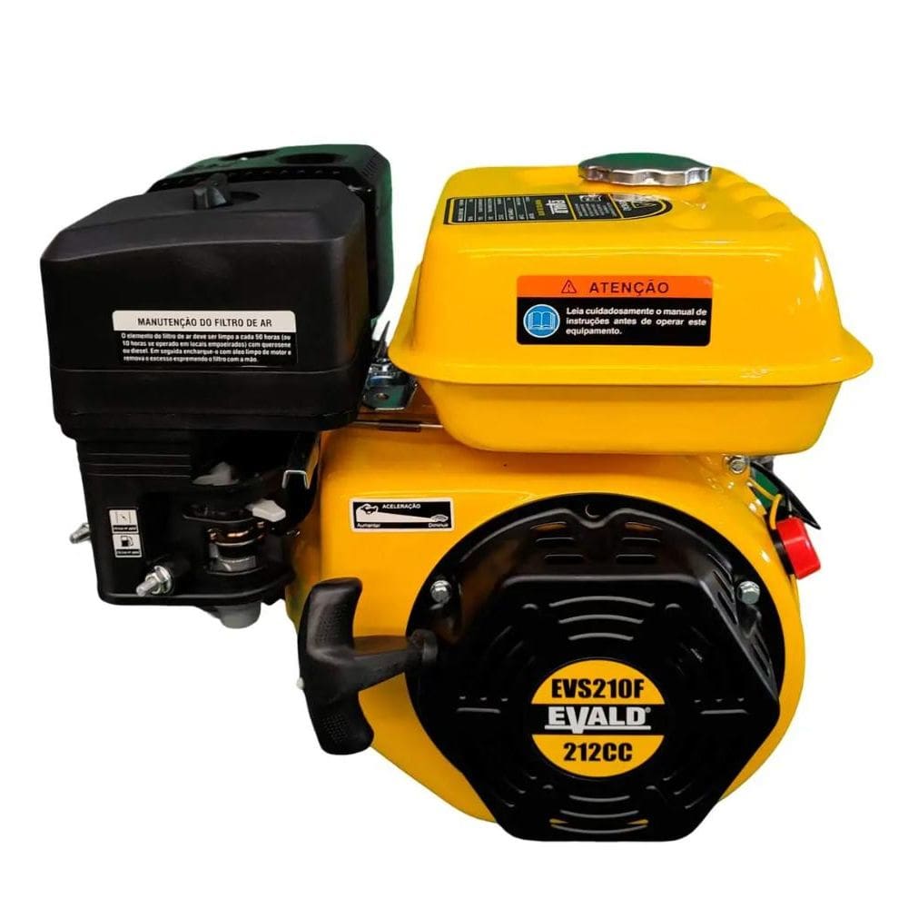 Motor à Gasolina 7 HP 4 Tempos Multiuso Partida Manual EVS210F EVALD