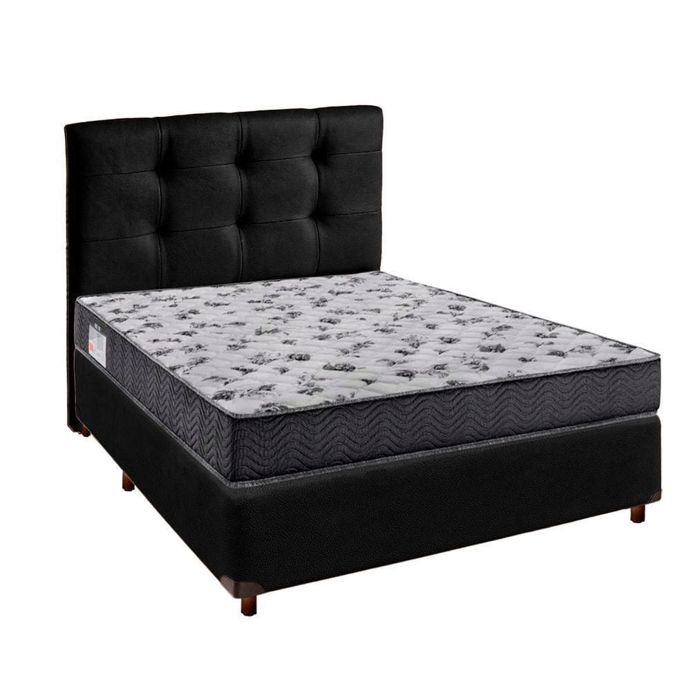 Kit Cama Box + Cabeceira + Colchão Casal D33 - Iso100 - Ortobom