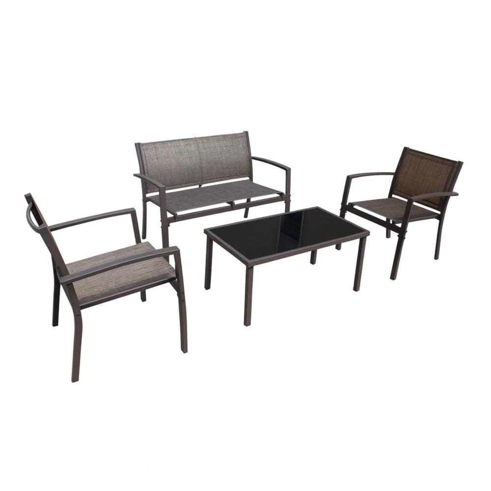 Jg Terraço Relax Área Externa 4pçs Cinza