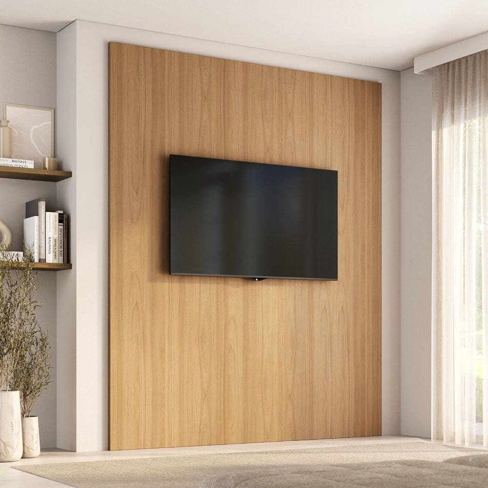Painel para Tv até 75 Polegadas 200x250cm Liso Aruá Cabecasa Madeiramadeira Jatoba