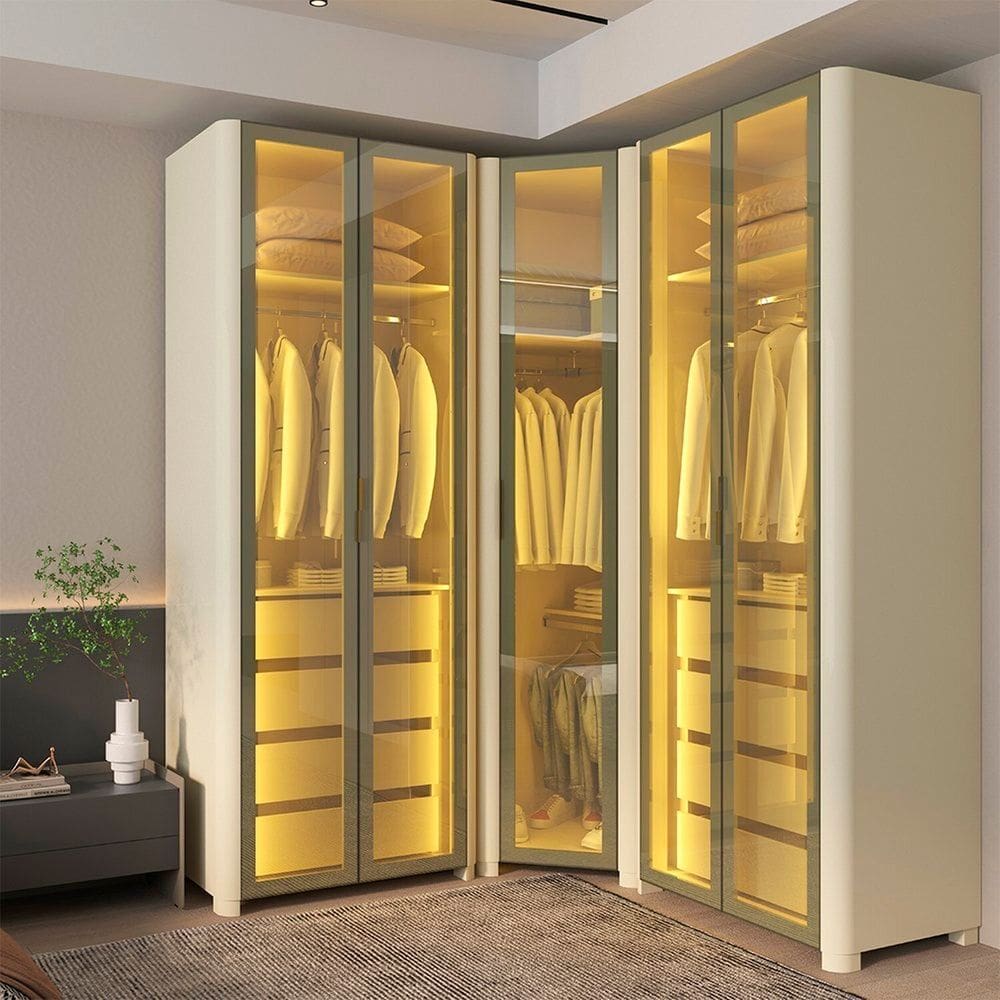 Guarda-roupa Modulado Reflecta 5 Portas 240cm X 180,6cm Mod 018 100% Mdf Innova Off White