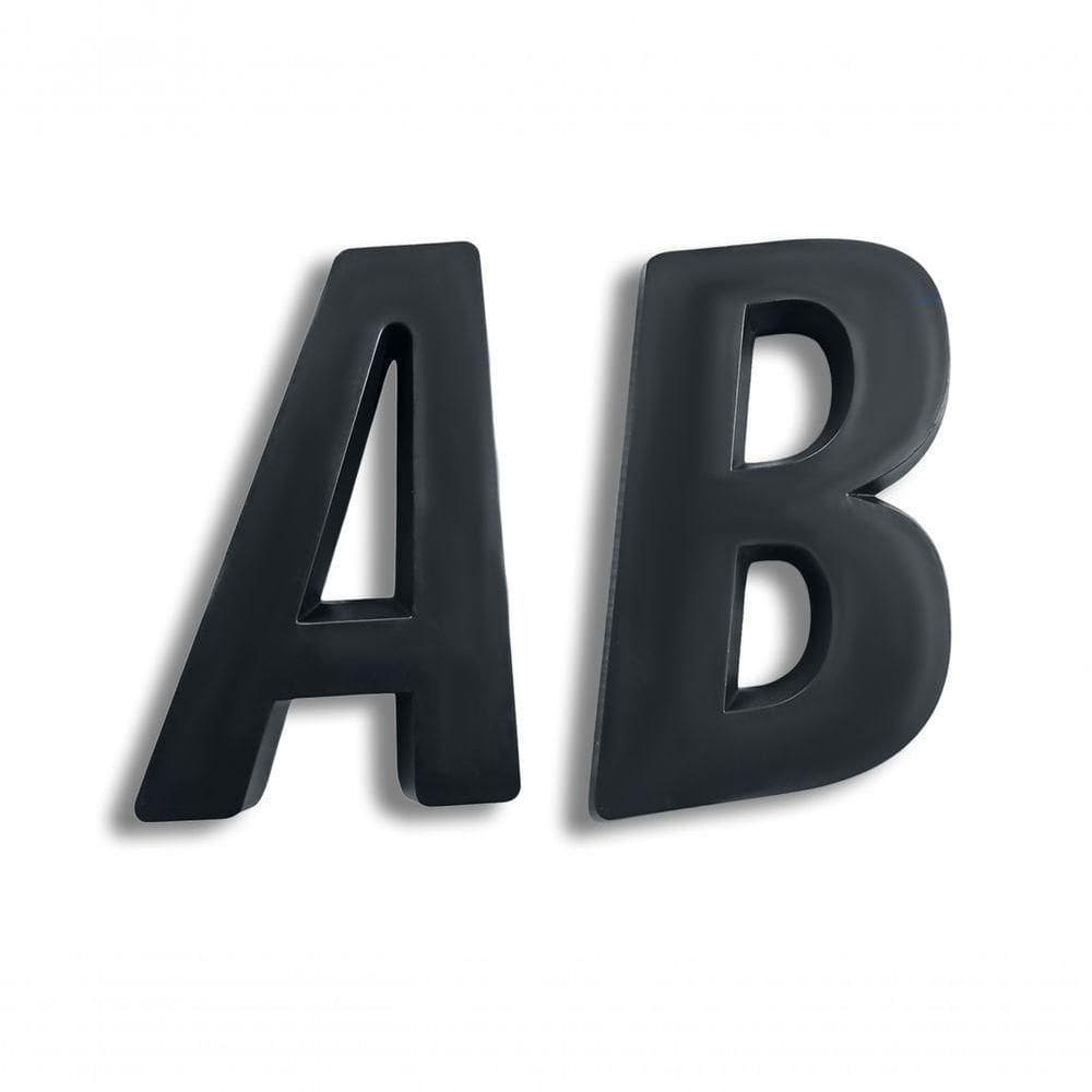 Número Residencial Preto 3d Porta Parede Casa Prédio Empresa A